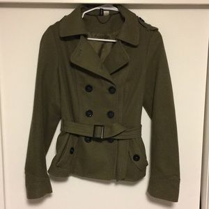Olive Green Peacoat